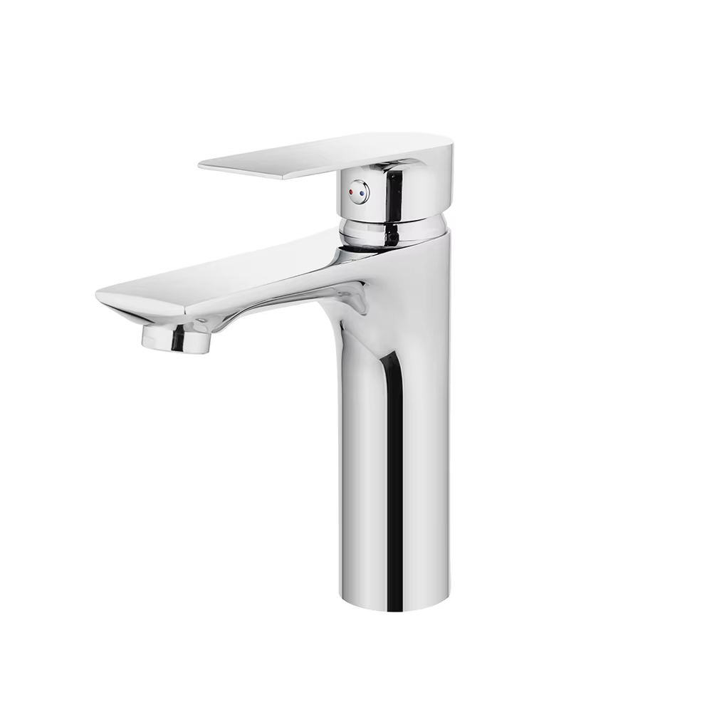 Modern hot cold single handle brass bathroom mixer washbasin concealed basin faucet