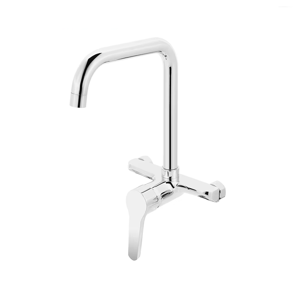 New Fashion Kitchen Faucet Wall Mounted Pillar Rotation Cold Faucet Graphic Design Blue Silicone Flexible with Shower Head
