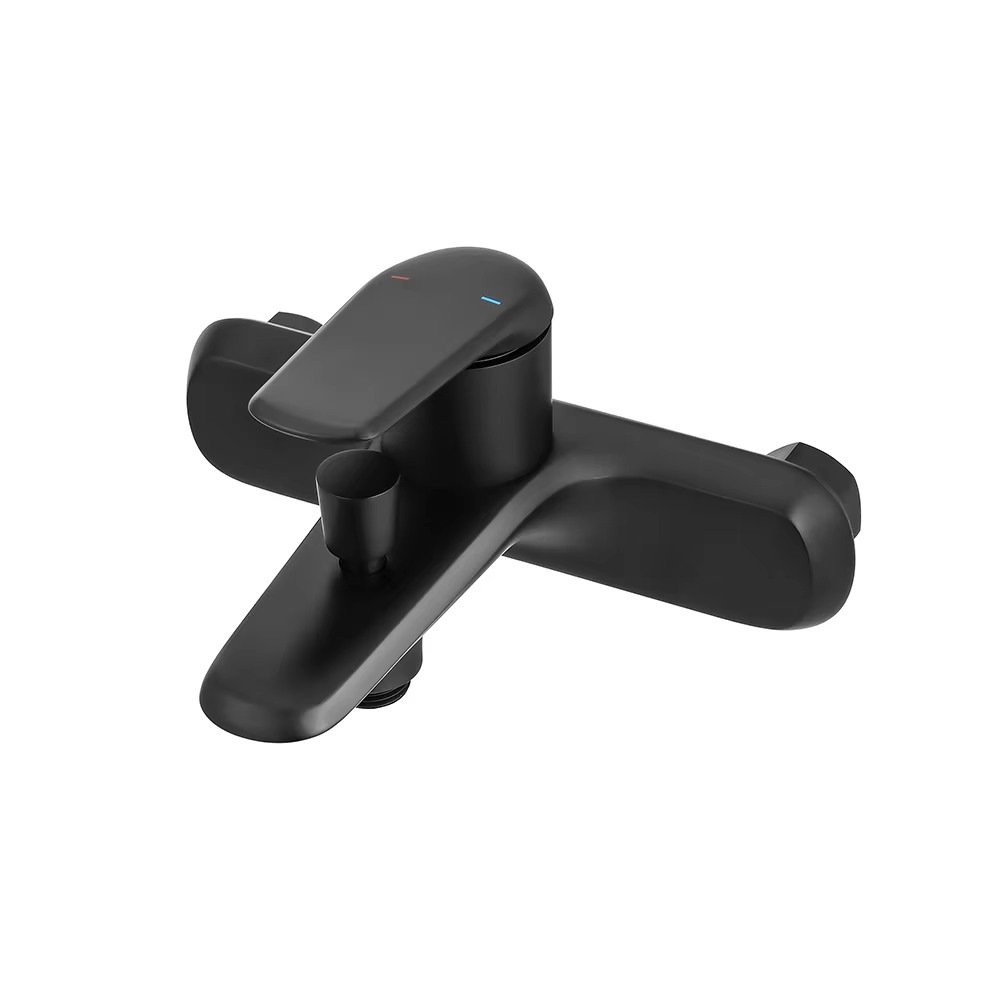 Multiple Salt Spray Test Polished Surface Chromed Wall Mount Hot And Cold Water Tub Faucets Bath Mixer Faucets Shower Set