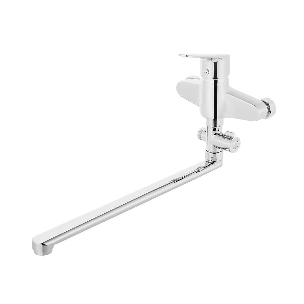 China Wholesaler Popular Bathroom Fittings Wall Mounted Basin Single Handle Faucet Bath Tub Shower Mixer