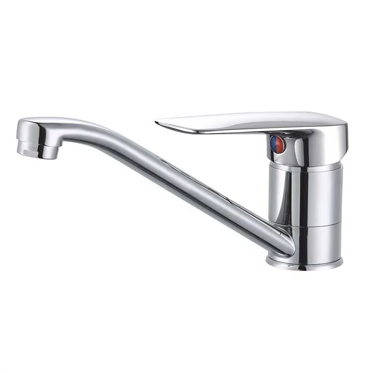 Cheaper Price Traditional Fitting Brass Durable Rotatable Spout Long Neck Mixer Tap Kitchen Sink Faucet