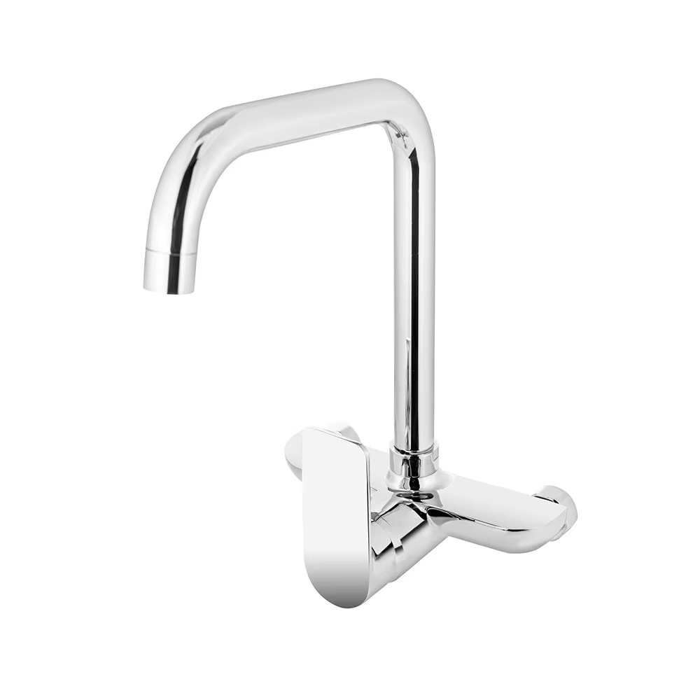 Brass faucet bathroom long wall mounted single cold faucet