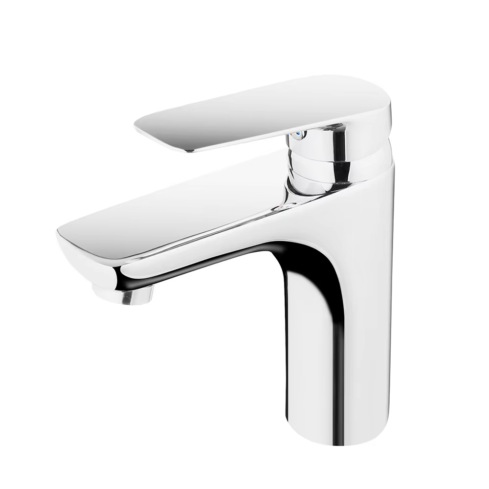 Hot and cold water mixer classic brass faucet bathroom basin mixer tap