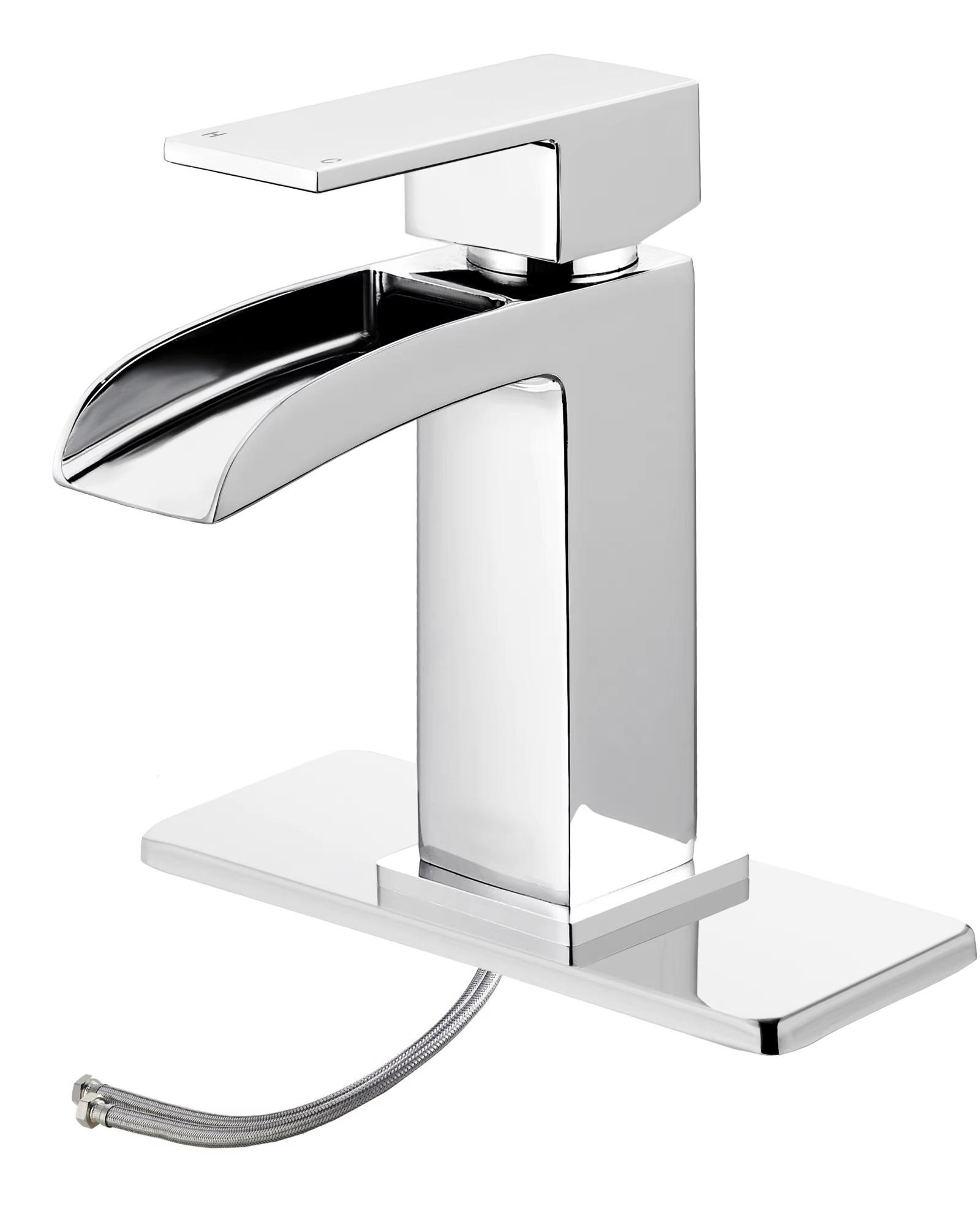 Black thermostatic single handle brass waterfall basin bathroom sink faucet shower mixer faucet set
