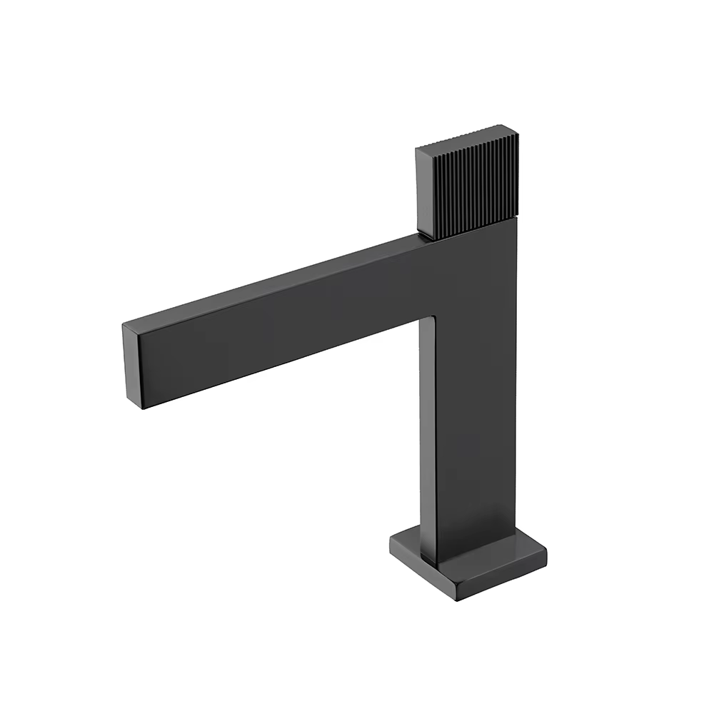 2024 New Hot Sale Brass Extra Long Spout  Black Single Handle One Hole Basin Sink Mixer Bathroom Faucet