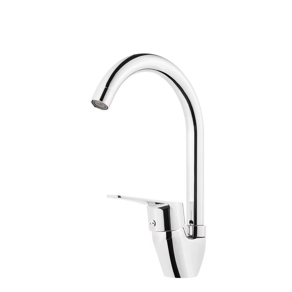 Top Selling Single Handle Hole deck mounted Chrome polished Kitchen Taps sink mixer water faucets