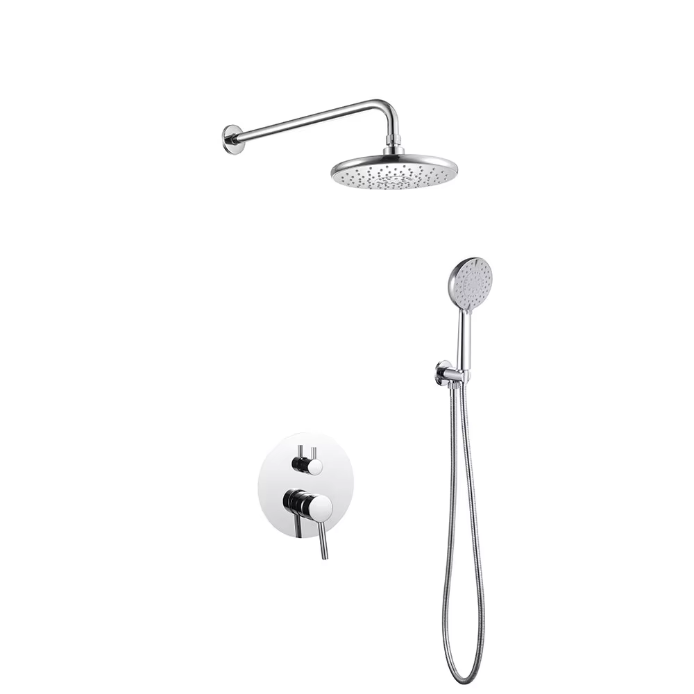 Bath rain shower head waterfall rain shower faucet set spa wall mount shower faucet set massage