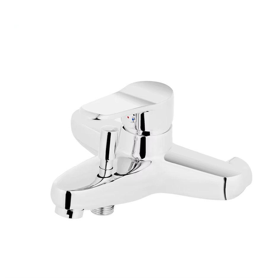 Wall mounted brass chrome bathroom shower with hand shower head bath sanitary shower faucet mixer