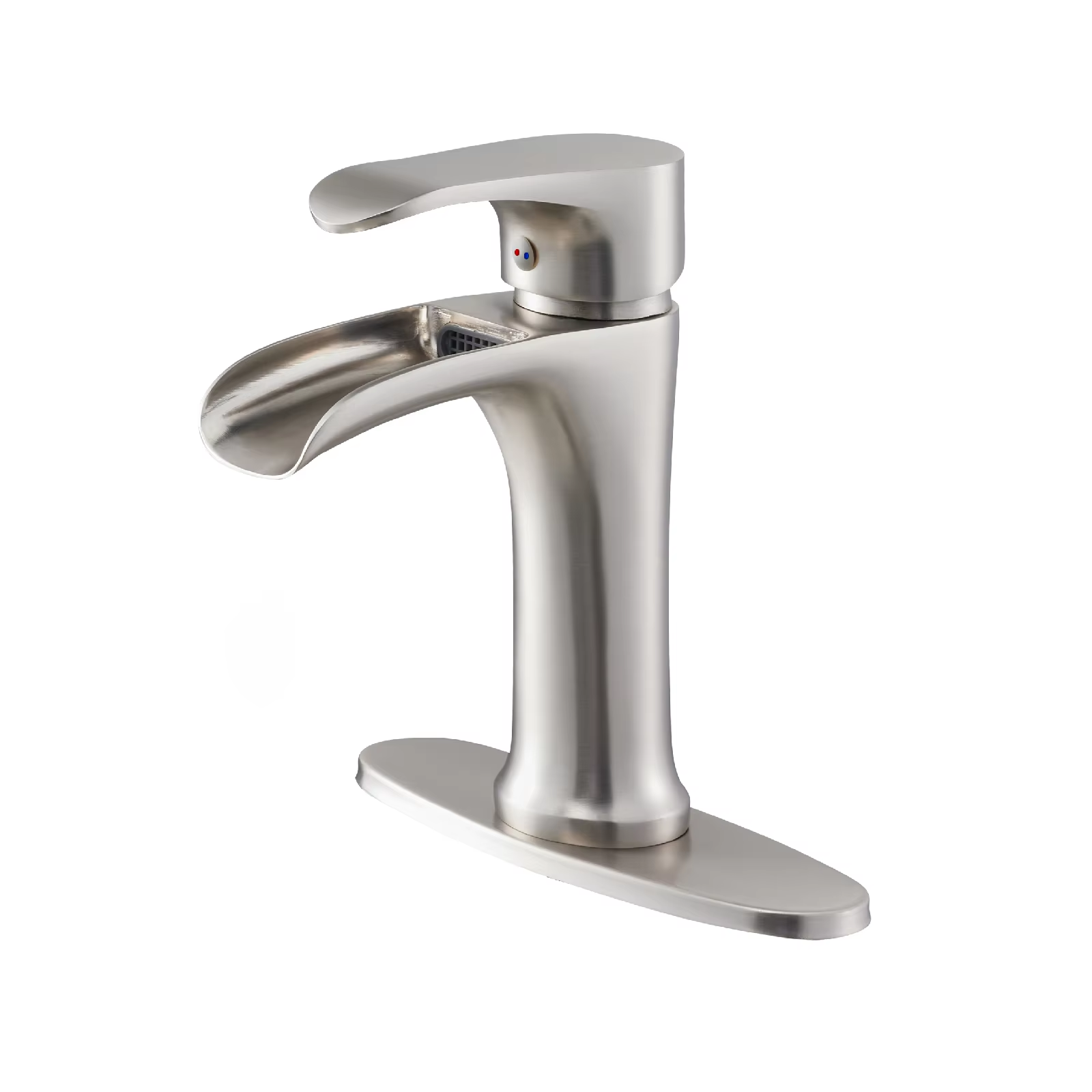 Waterfall bathroom faucet black single handle basin faucet brass black faucet with pop up drain
