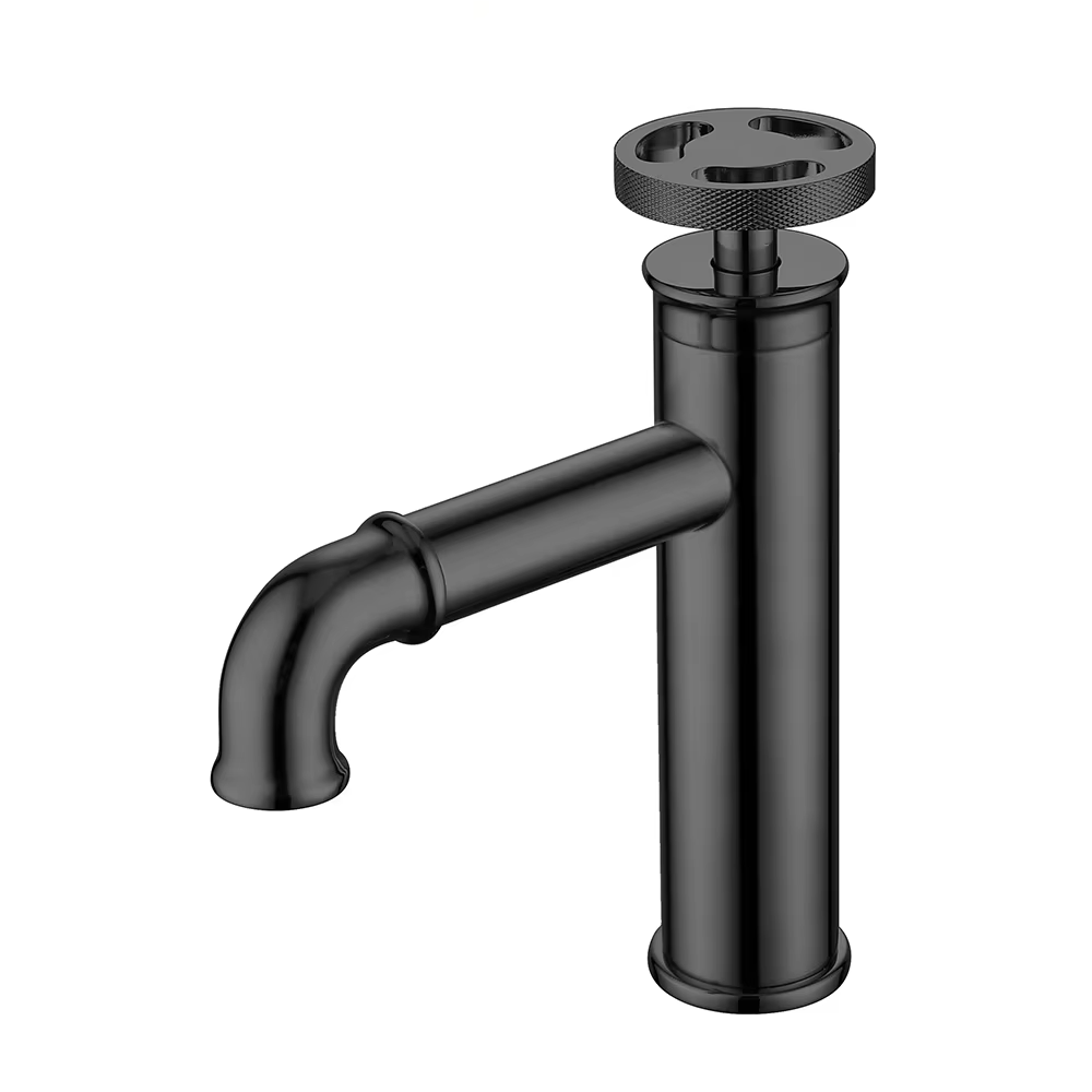 New design industrial style brass basin sink bathroom faucet
