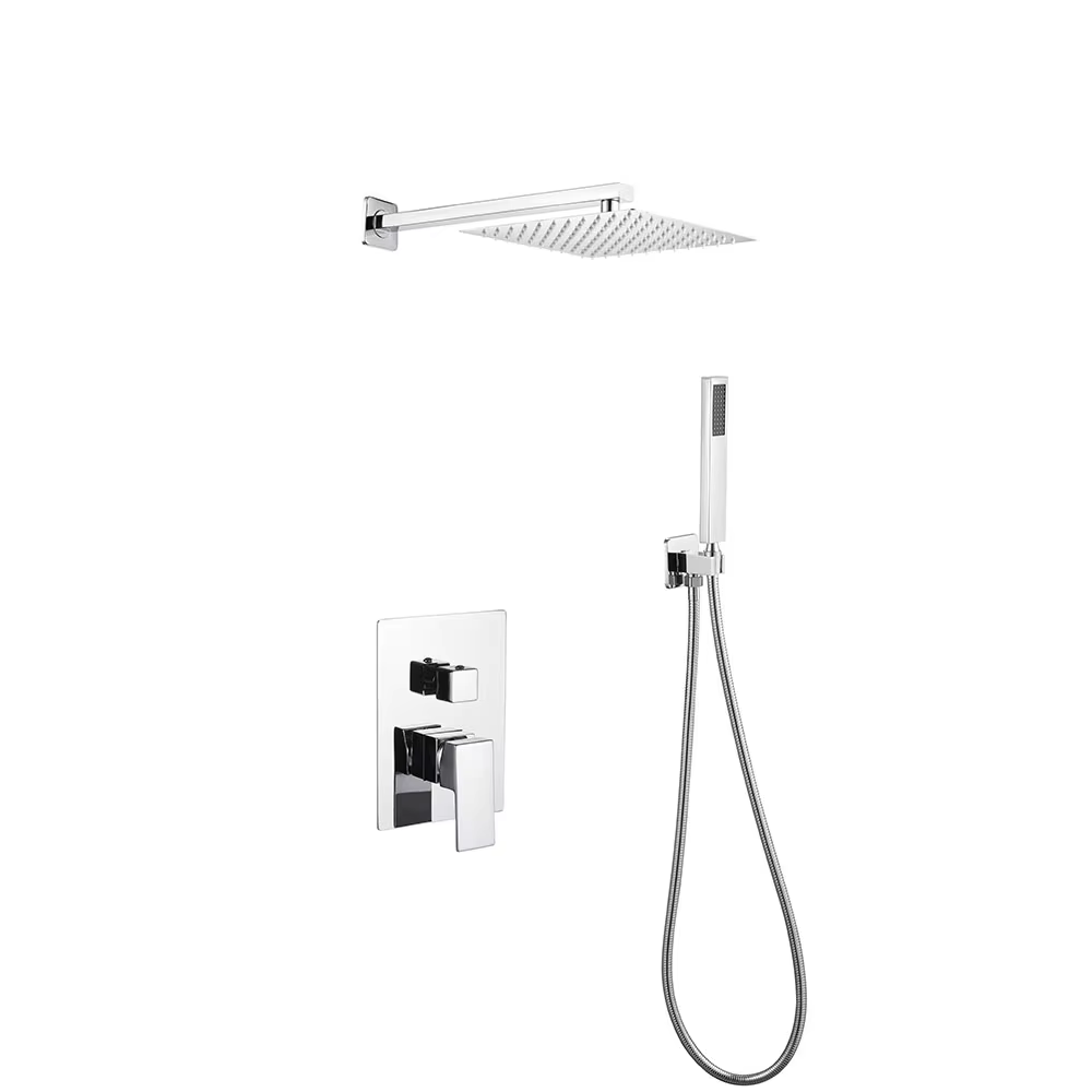 High pressure hand adjustable shower arm 3 function ceiling mounted shower set