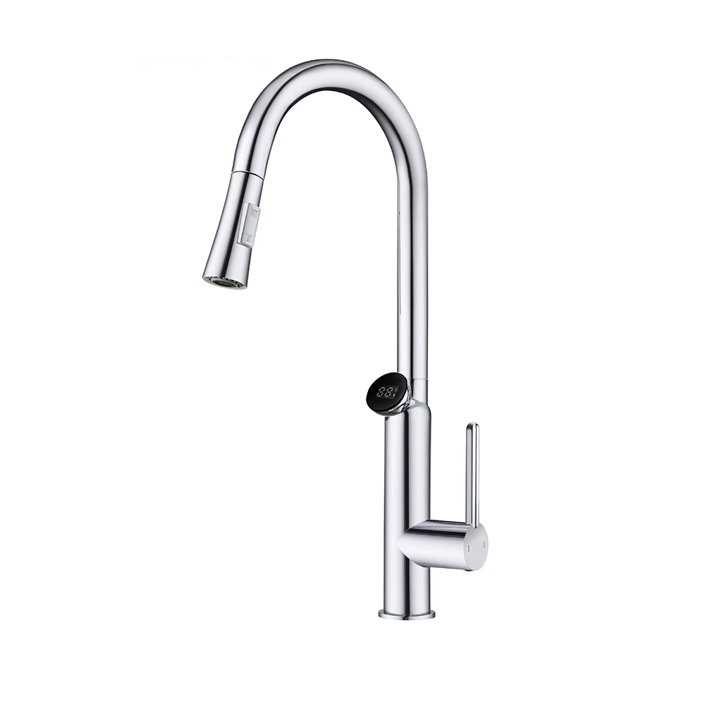 Single Handle Stainless Steel Brushed Nickel Kitchen Faucet Kitchen Sink Faucet with Pull Out Sprayer