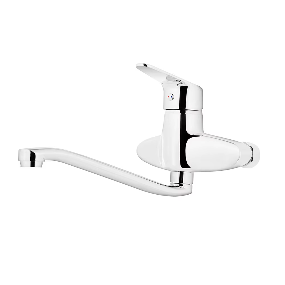 Wall mounted thermostatic bath faucet long spout bath tub faucet-single handle shower faucet