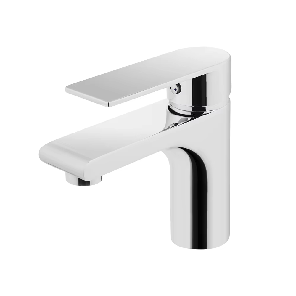 Modern Design Ceramic Cartridge Bathroom Faucet Mixer Single Handle Hot And Cold Basin Taps