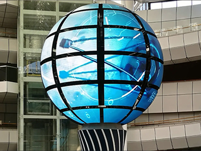 Mechanical Rotating Spherical LED Display