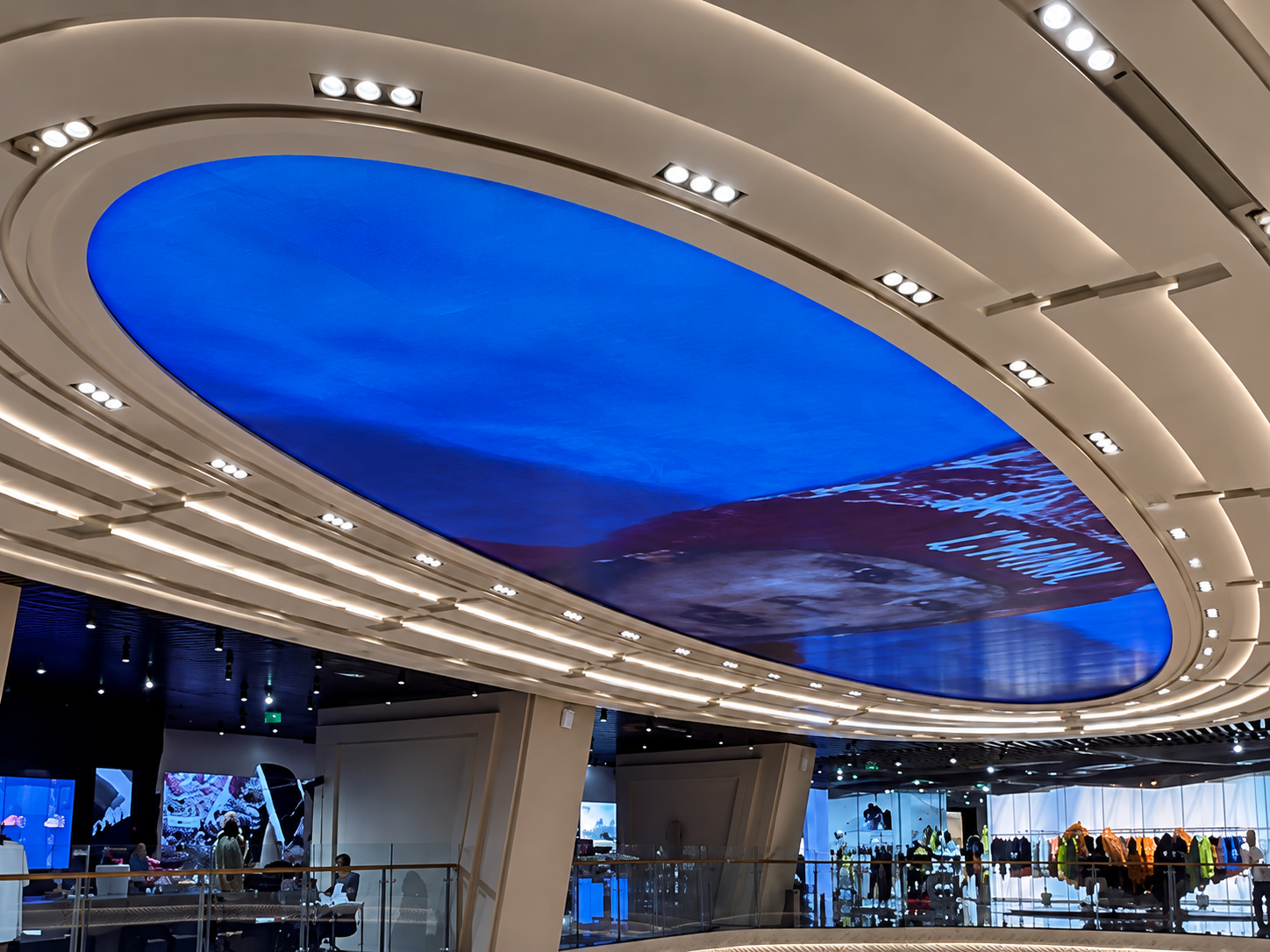 Indoor P2 Circular LED Display Project in Switzerland – A Stunning Ceiling LED Installation