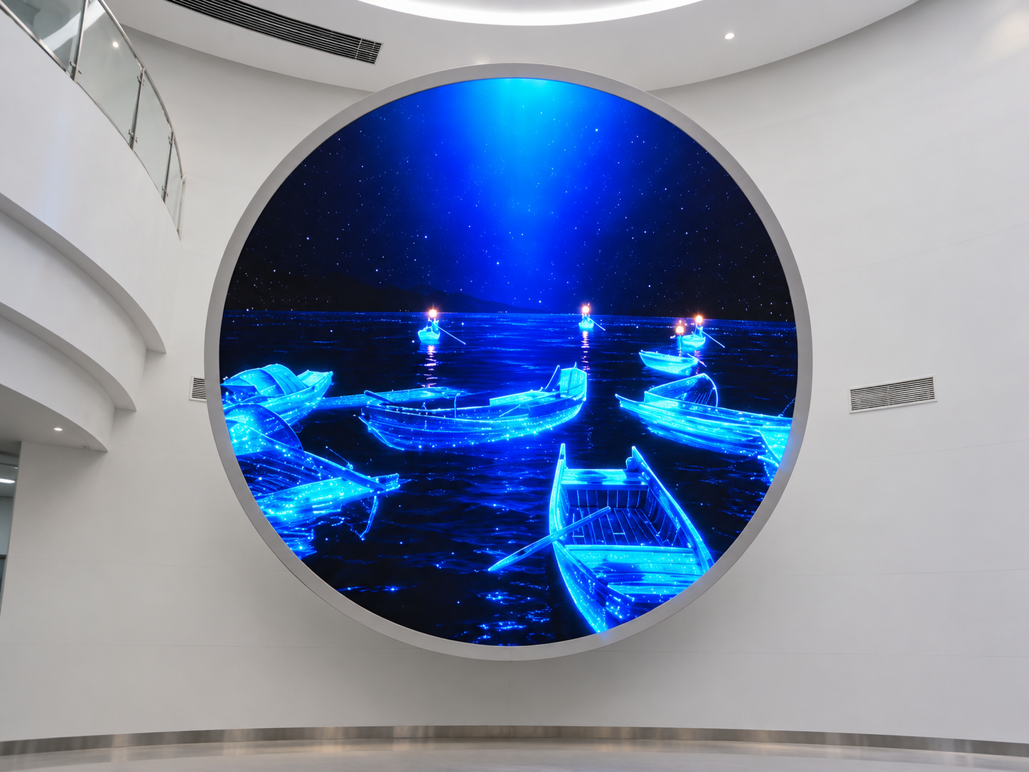 Spain Indoor P3 Circular LED Display Project