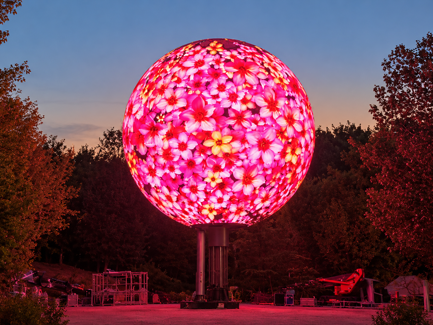 California Outdoor P5 8M Lifting LED Sphere Project