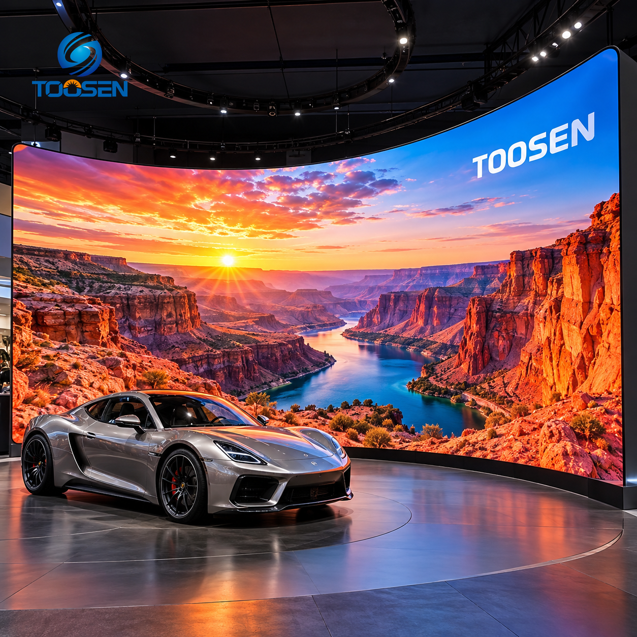 P1.8 COB Flexible Curved Video Wall Indoor LED Display Screen