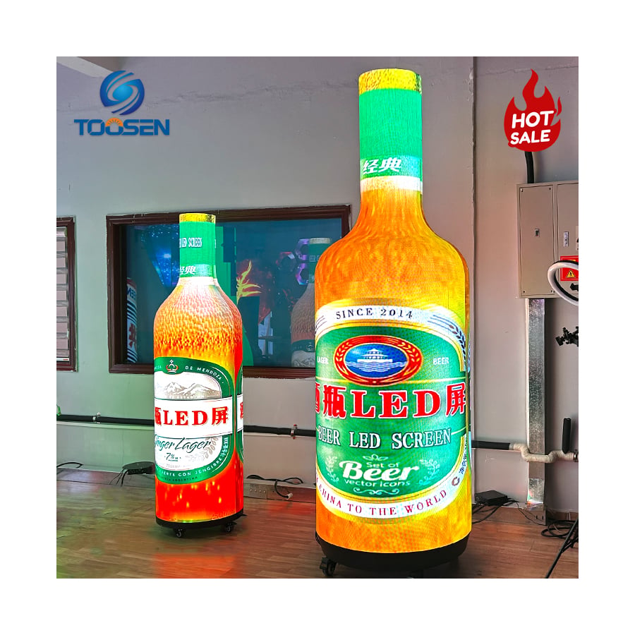 Wine bottle LED display