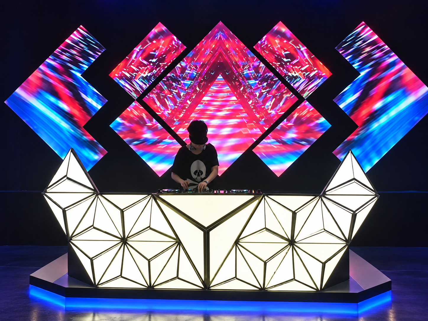 Indoor P2.5 Shaped LED Screen Project in Indonesia