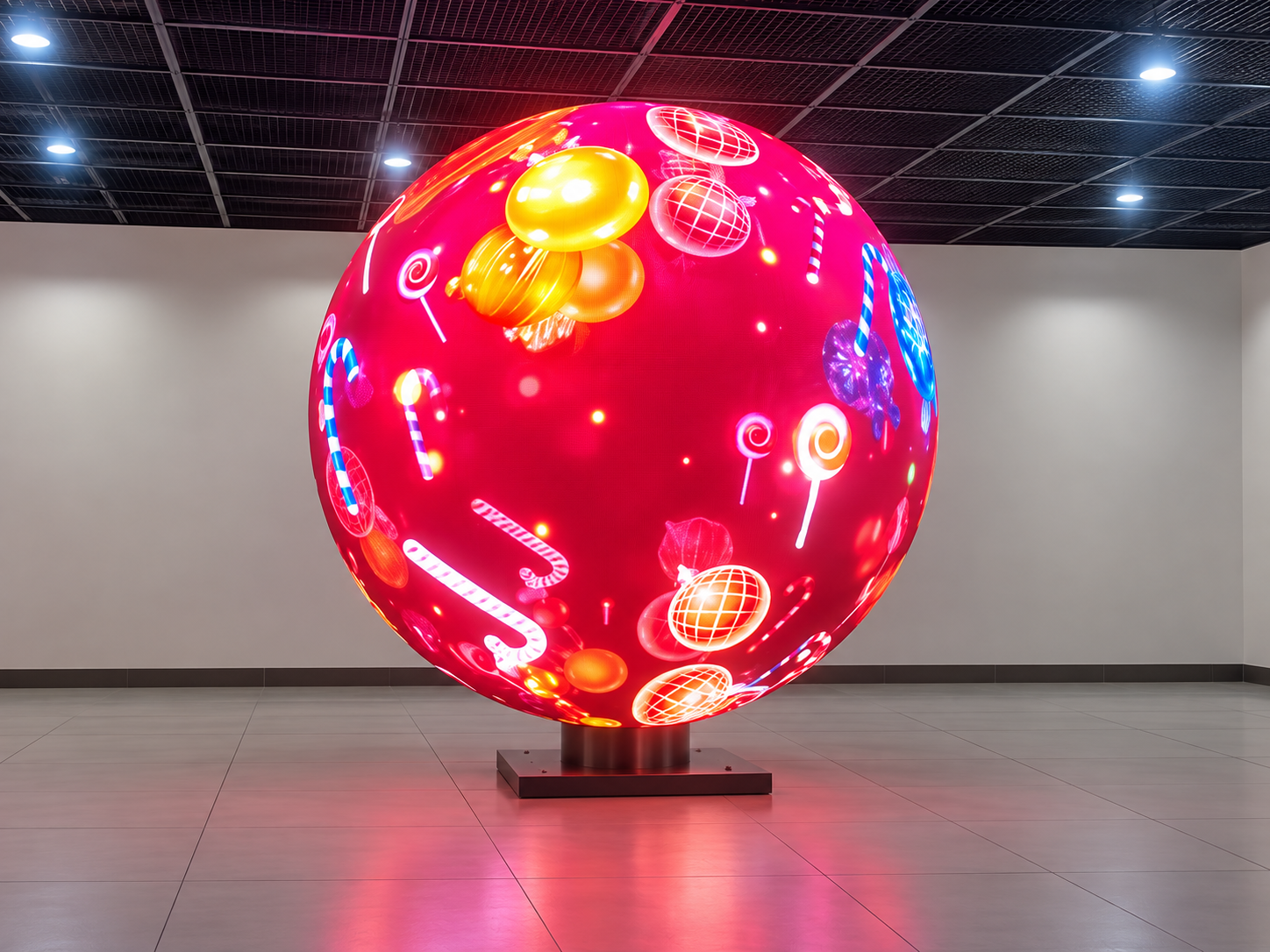 Korea Indoor P1.8 Sphere LED Display Project – 2m Diameter