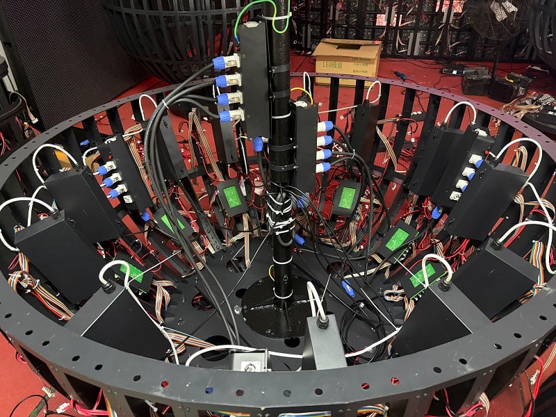 Inside the Structure of a Spherical LED Display