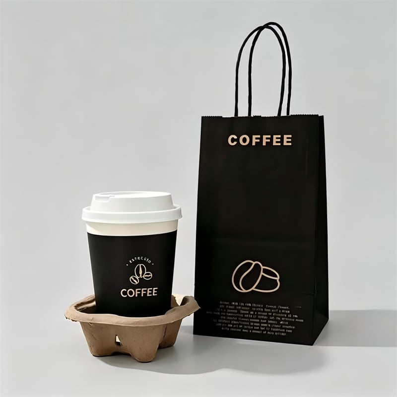 2-Cavity Tear-Apart Dry-Pressed Pulp Cup Carrier