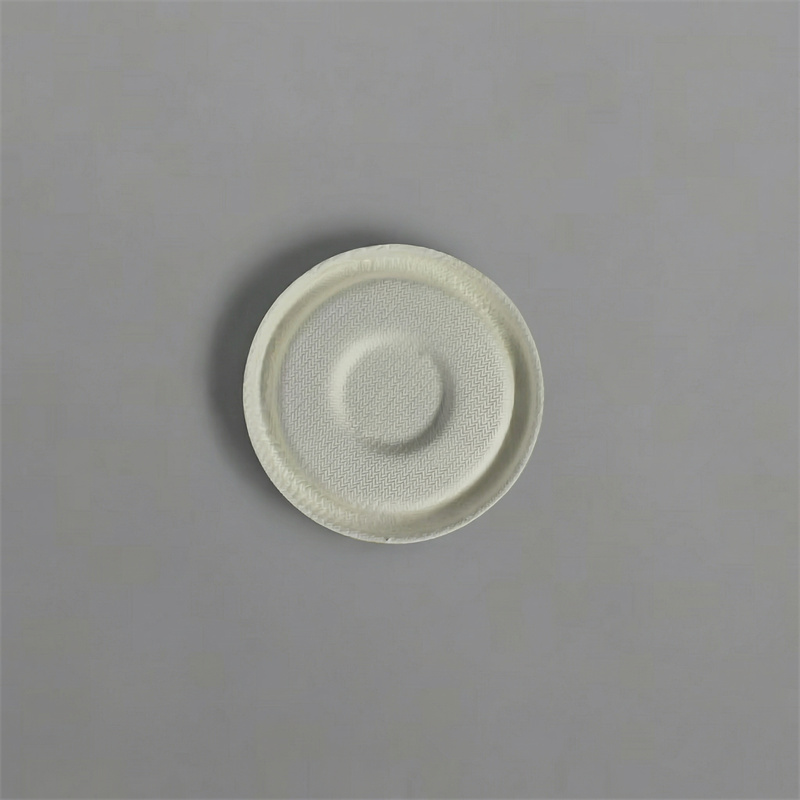 100% Compostable Molded Fiber Sauce Cup & Lid Set