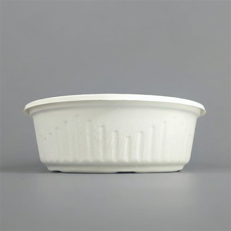 Custom Logo Large Molded Fiber Bowl & Lid OEM