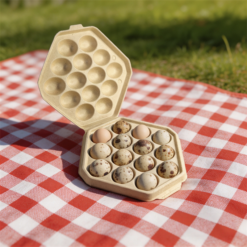 Premium Dry-Pressed Paper Pulp Quail Egg Box Packaging