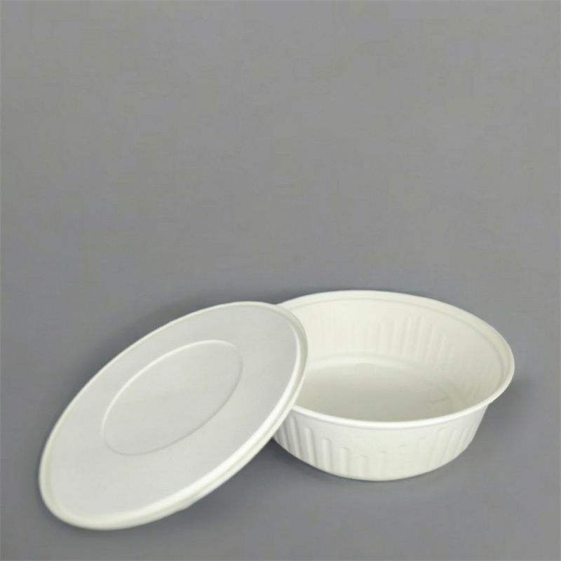 Custom Logo Large Molded Fiber Bowl & Lid OEM
