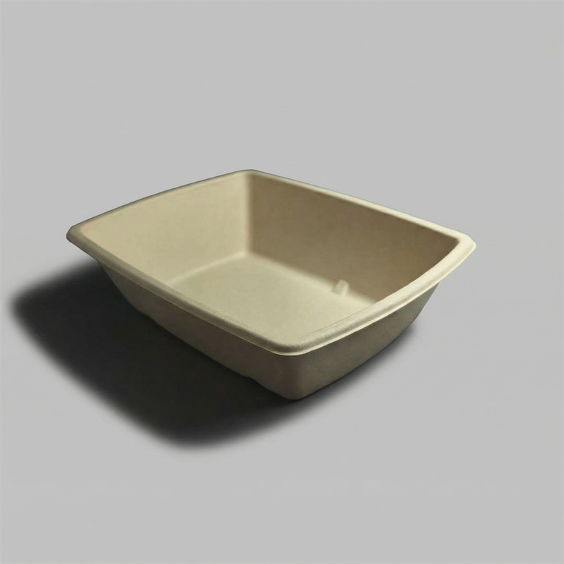 Wet-Pressed Molded Fiber Boat Tray 25-30mm Deep Walls
