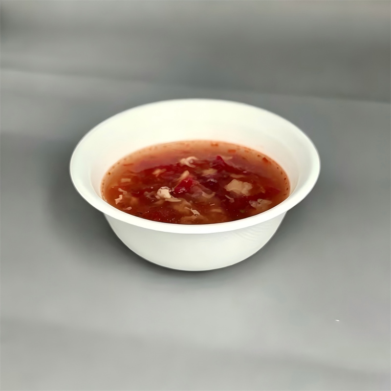 Compostable  Wet-Pressed Molded Fiber Hot Soup Bowl