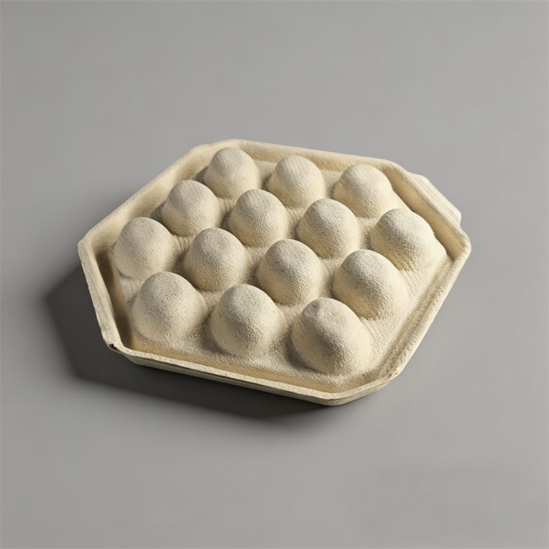 Premium Dry-Pressed Paper Pulp Quail Egg Box Packaging