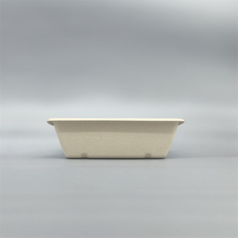 Wet-Pressed Molded Fiber Boat Tray 25-30mm Deep Walls