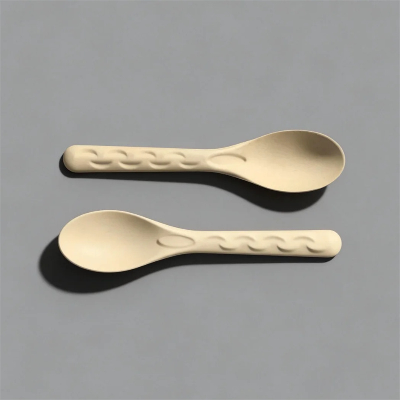 100% Compostable Wet-Pressed Molded Fiber Spoon