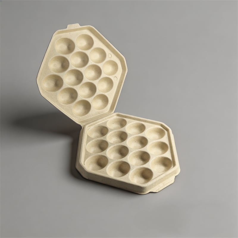 Premium Dry-Pressed Paper Pulp Quail Egg Box Packaging