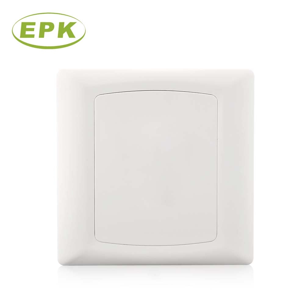 Plat Penutup Tunggal 86mm x 86mm Minimalis (Model 2601), Siri Alpha, Bahan Panel PC Warna Putih, Kedalaman Ultra Nipis 7.2mm, Pemasangan Menggunakan Skru, Plat Penutup Hiasan Serbaguna untuk Outlet Elektrik Tidak Digunakan dan Sambungan Pendawaian
