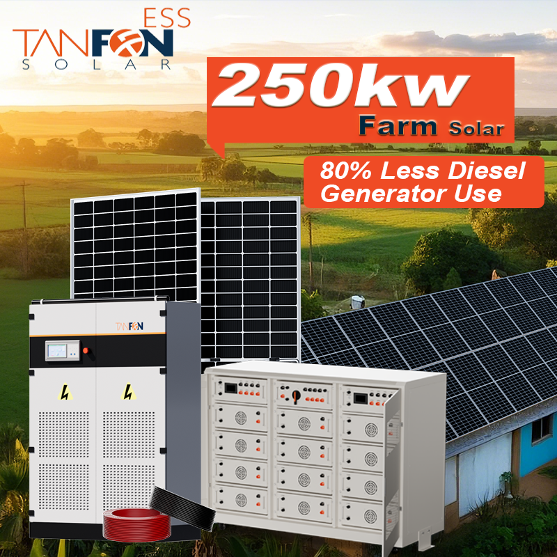 sistema comercial solar + almacenamiento de 250 kW