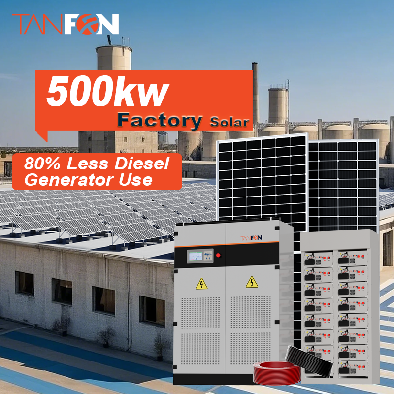 sistema híbrido solar + almacenamiento en baterías de 500 kW para aplicaciones industriales africanas