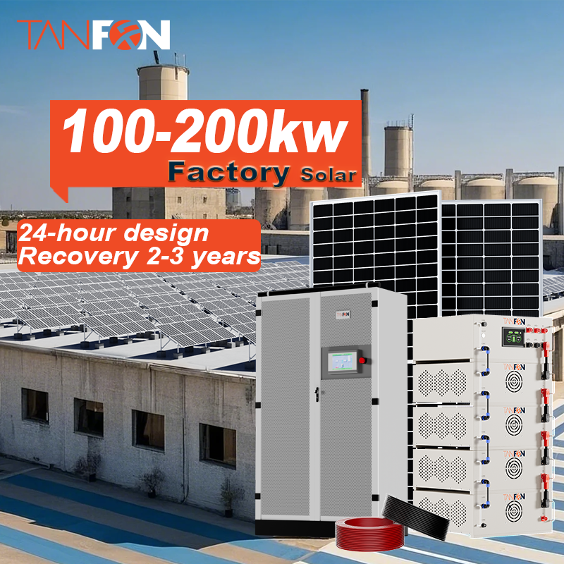 sistema solar híbrido de 200 kW para África | Solución solar comercial + batería