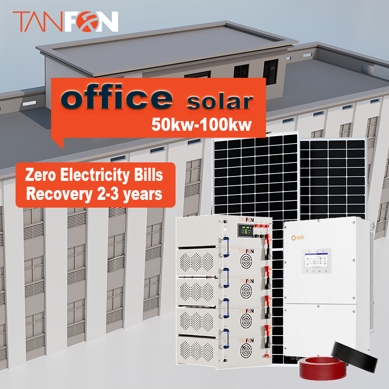 sistema solar de energía de 100 kW para oficinas corporativas
