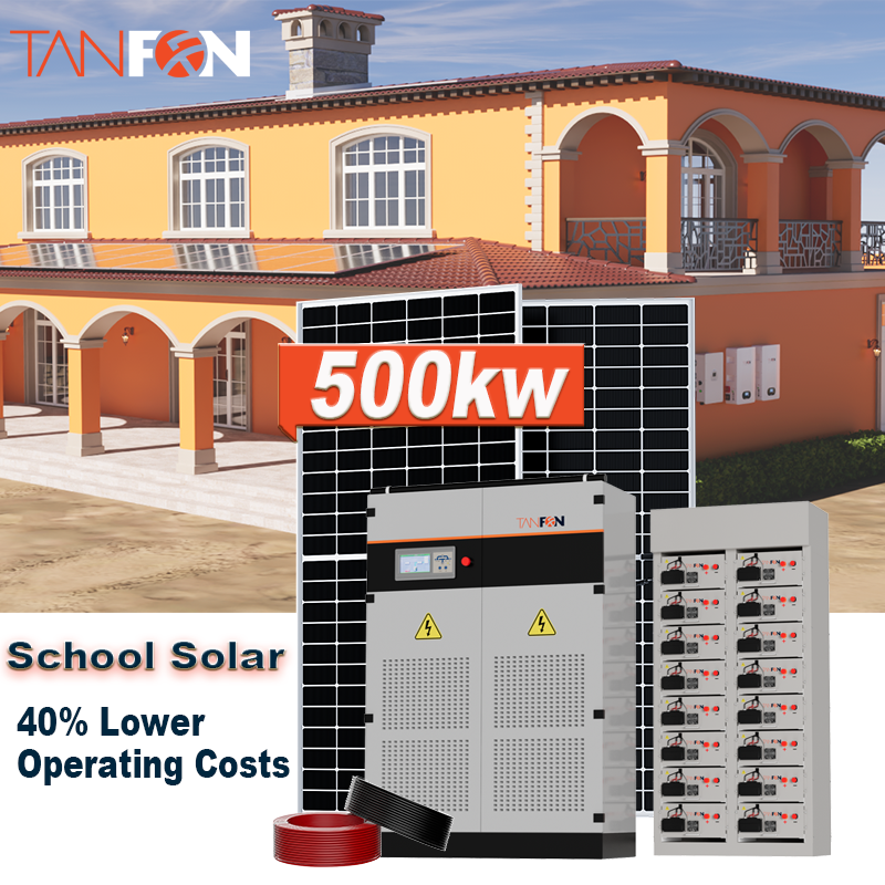 sistema solar de 500 kW para proyectos escolares a gran escala