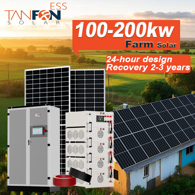 sistema solar industrial de 200 kW en Sudamérica con almacenamiento en baterías