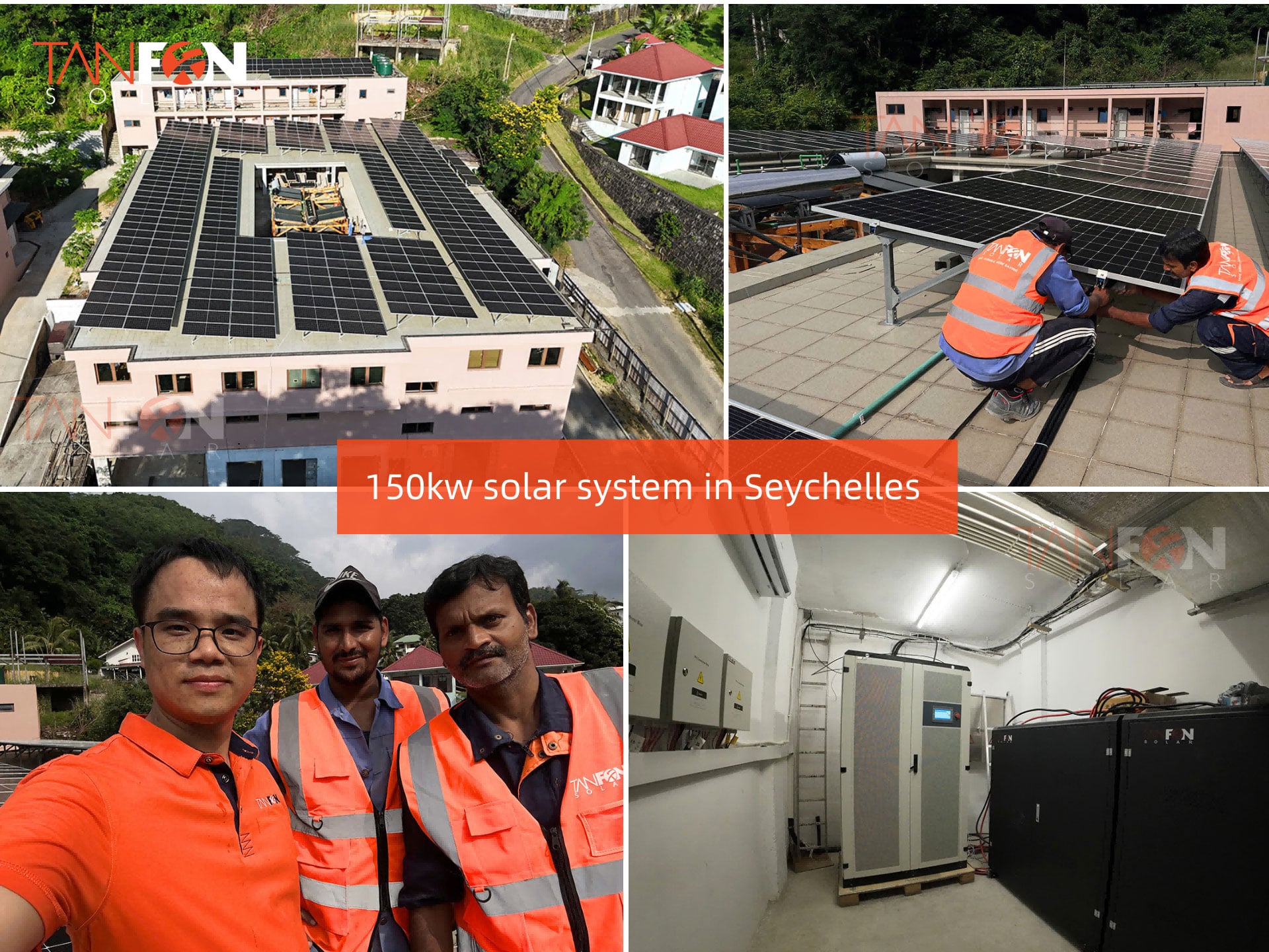 sistema solar de 150 kW / 300 kWh para un complejo turístico en Mahe, Seychelles