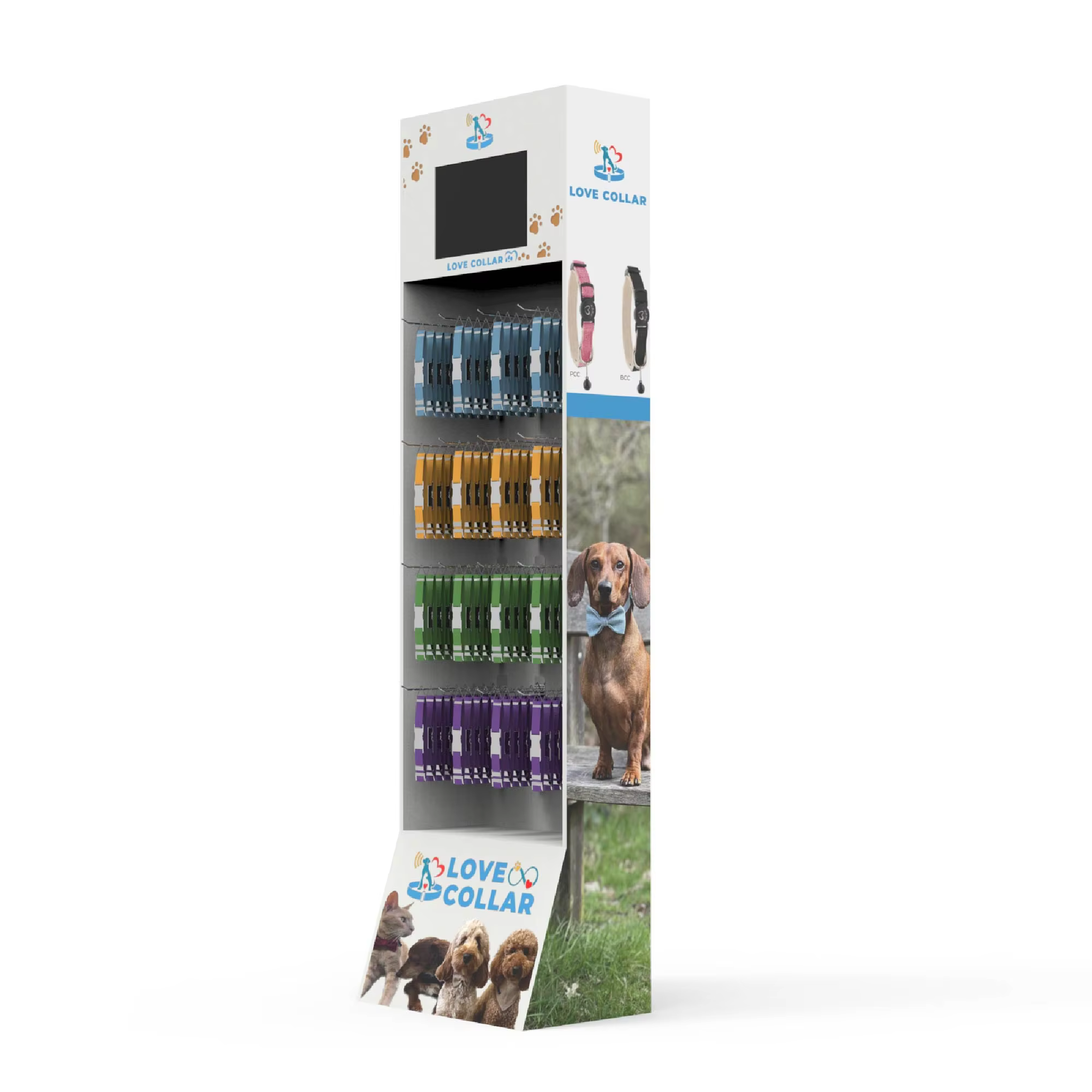 Apache Custom Pet Product Display Rack Dog Cat Food Can Metal Counter Display Stand for Retail Store Shop supplier