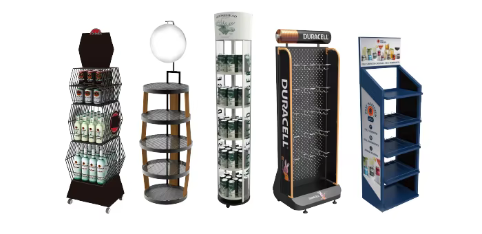 Custom Durable Metal Display Racks High-Weight Capacity Stands for Retail Store & Supermarket supplier