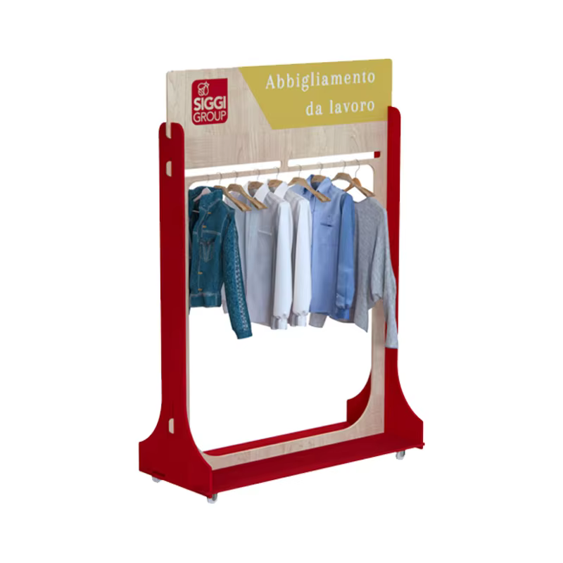 Apache Custom Modern Wooden Display Rack for Custom Clothing and Accessory Display Stand for Clothing Stores factory