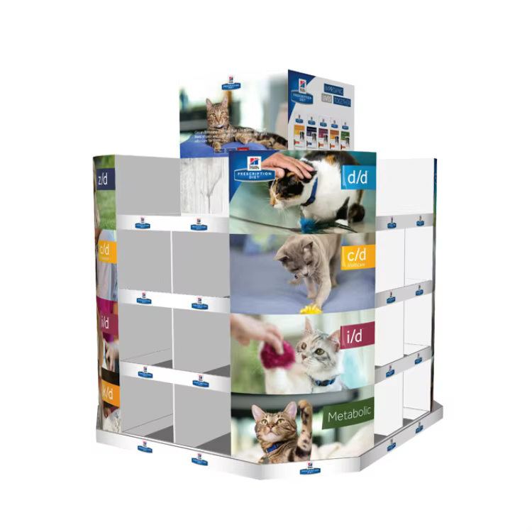 Apache Custom Pet Product Display Rack Dog Cat Food Can Metal Counter Display Stand for Retail Store Shop details